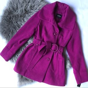 Beautiful brand new purple pea coat. Size S